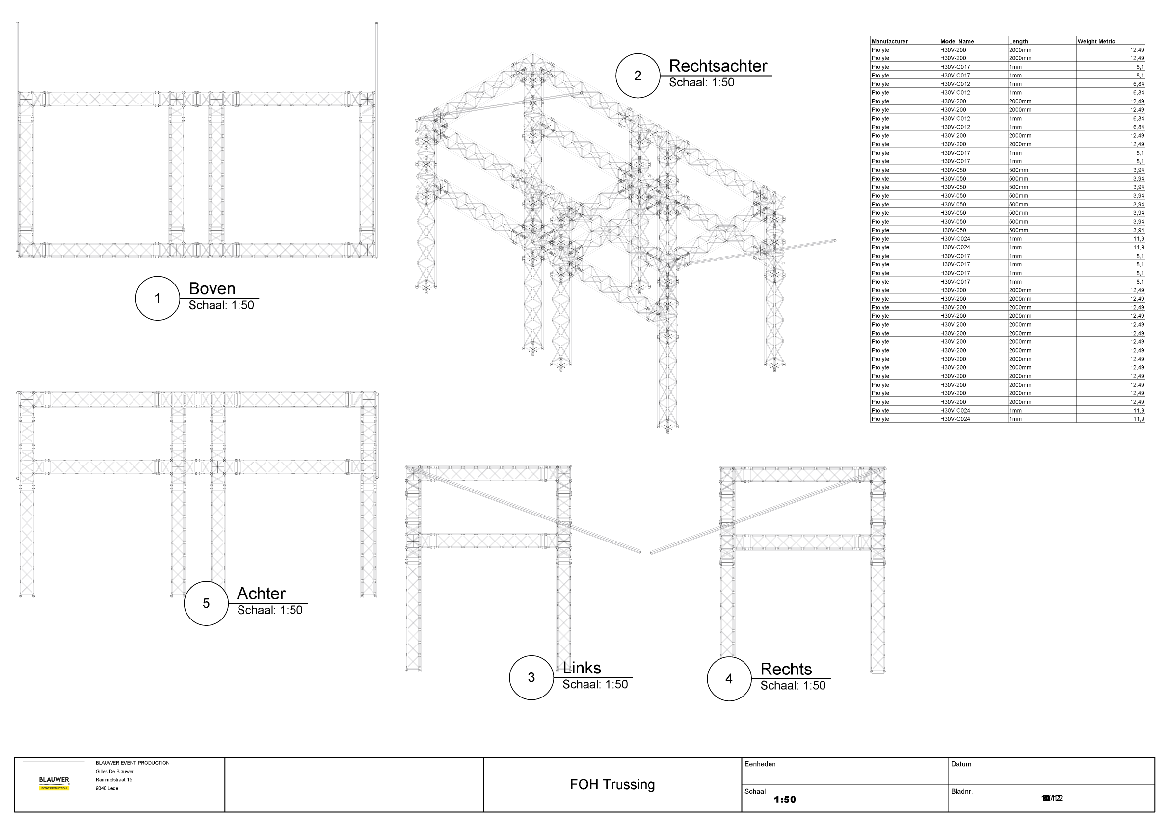 Event Design Voorbeeld 3D CAD Trussing